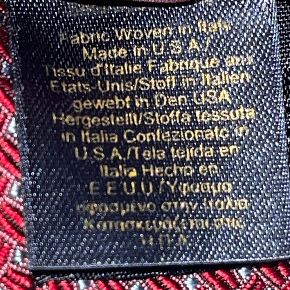 Brooks Brothers Red Blue Design Silk Neck Tie Made in USA Woven in Italy 58” Men - Picture 8 of 15